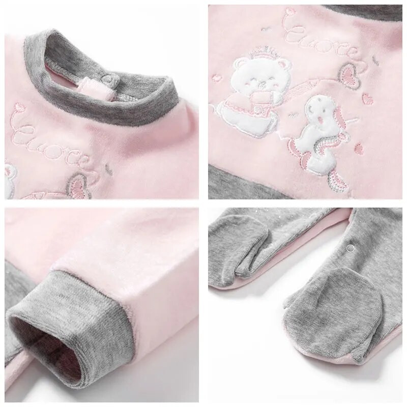 Дрехи за новородени момичета Sweet Strawberry Series Cotton Babi's Romper Footies Комбинезон от една част за момиченце 0-12M