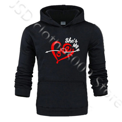 Férfi Női Pulóverek LOVE Print Couple Pulóver+Rutónadrág öltöny Őszi Sportruházat Szettek Sport Alkalmi Pulóver Tréningruhák Ruházat