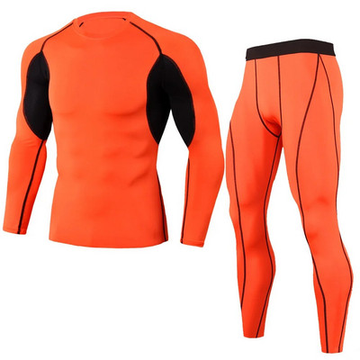 Ανδρικά Μαύρα MMA BJJ Rashgaurd Anti UV Quickly Dye Men Gym Yoga Trainning Αθλητική φόρμα συμπίεσης Βάσης μπλουζάκια και κολάν