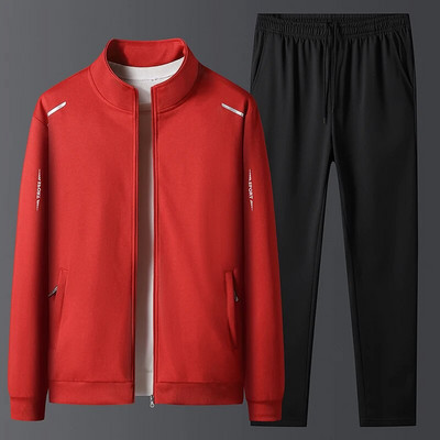Άνοιξη Φθινόπωρο Ανδρικά Casual Sports Joggers Κοστούμια Σετ αθλητικών στολών Ανδρικά κοστούμια γυμναστικής Αθλητικά Φούτερ Μπουφάν+Παντελόνι Αντρικά Σετ 5XL