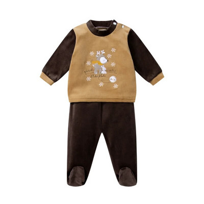 Νεογέννητα Βρεφικά Ρούχα Σετ Babi`s Babysuits Πουλόβερ και παντελόνι από καθαρό βαμβάκι Αντίθεση Χρώμα Baby`s Romper 0-12M Κουμπιά γιακά