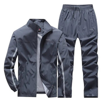 Ανδρική φόρμα Νέο ανοιξιάτικο φθινόπωρο αθλητικό σετ Αθλητικό κοστούμι casual φούτερ μπουφάν+παντελόνι Ανδρικά ρούχα για τζόκινγκ Ασιατικό μέγεθος L-5XL