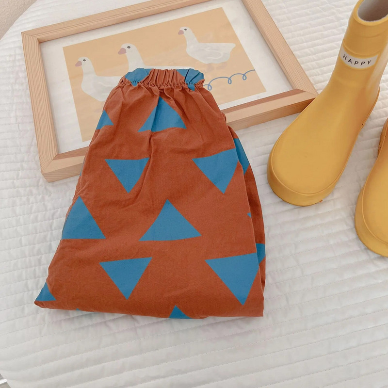 Gyerekek Nyári divat Szúnyog nadrágok Kid Cute Bear Fiúk Nadrágok Lány Kockás Bő lélegző pamut széles szárú nadrágok