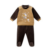 Νεογέννητα Βρεφικά Ρούχα Σετ Babi`s Babysuits Πουλόβερ και παντελόνι από καθαρό βαμβάκι με γιακά κουμπιά αντίθεσης Baby`s Romper 0-12M