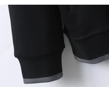 Мъжки комплект от две части Пролет Есен Суичъри + Панталони Облекло Едноцветен Мъжки Свободен Анцуг Марка Памучен Ежедневен Спортен Костюм Мъжки