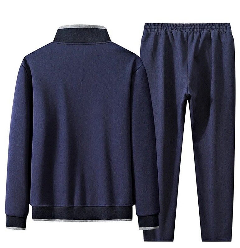 Férfi kétrészes szett tavaszi őszi pulóverek+nadrágok ruházat egyszínű férfi bő tréningruha márka pamut alkalmi sportruha férfi