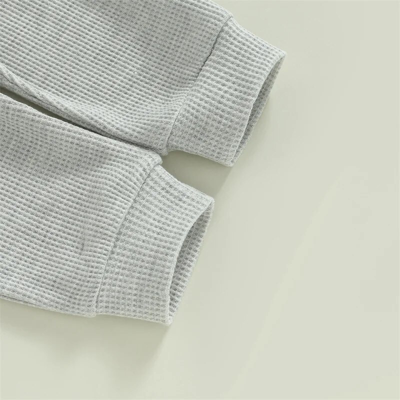 Kisgyermekek alkalmi szivárványos hímzéses ruhakészletek Babafiúk nyakú, hosszú ujjú pulóverek + elasztikus deréknadrág 0-3 éves korig