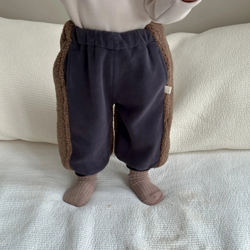 Őszi téli újszülött csecsemő plusz bársonyos meleg alkalmi nadrágok kisgyermek fiú polár vastag retro nadrág lány baba pamut ceruza nadrág