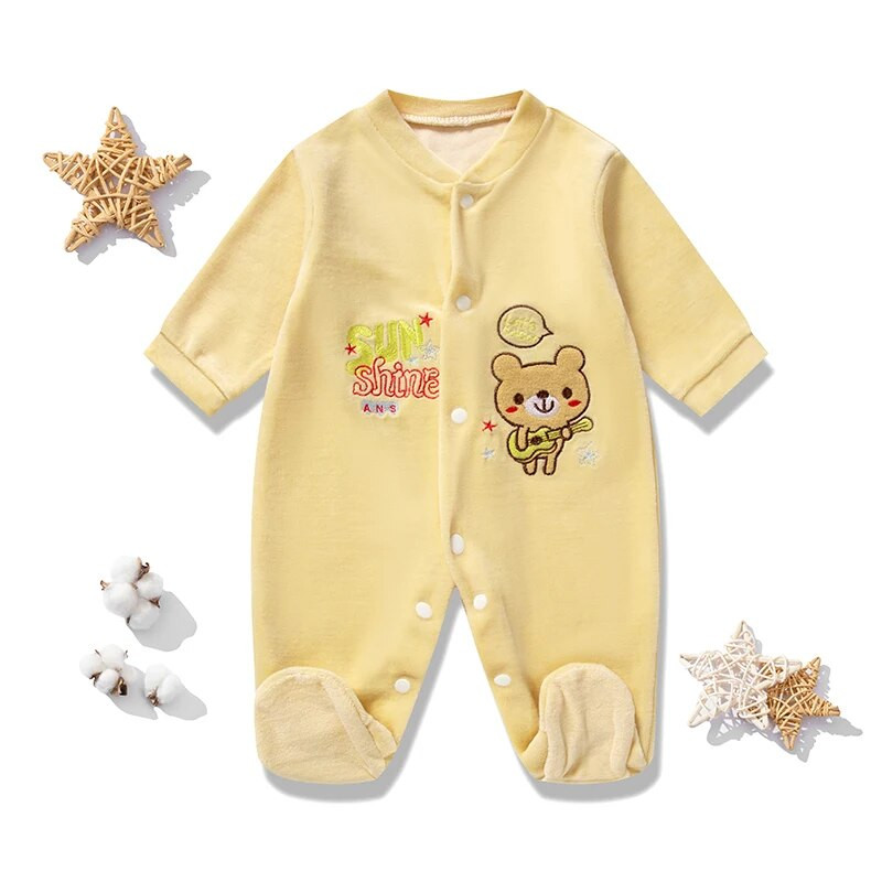 2022-es vadonatúj újszülött ruhák nadrág fiúk lányok bodyk baba lábbelik Homedress Pijama Soild Lovely jumpsuit 0-9 hónapos baba