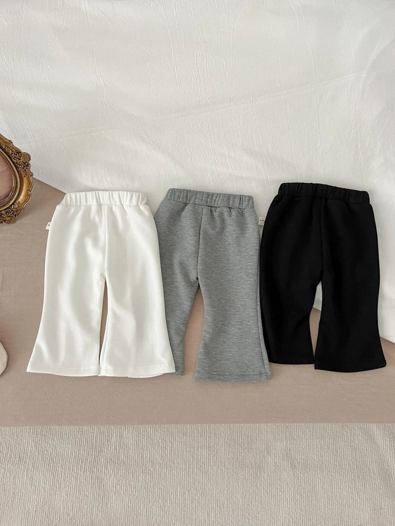 Őszi ruhák Újszülött Szilárd Egyszerű Leggings Lány Baba Alkalmi pamut csizma Kivágott Gyerekek Laza szabadtéri divat nadrágok gyerek nadrágok