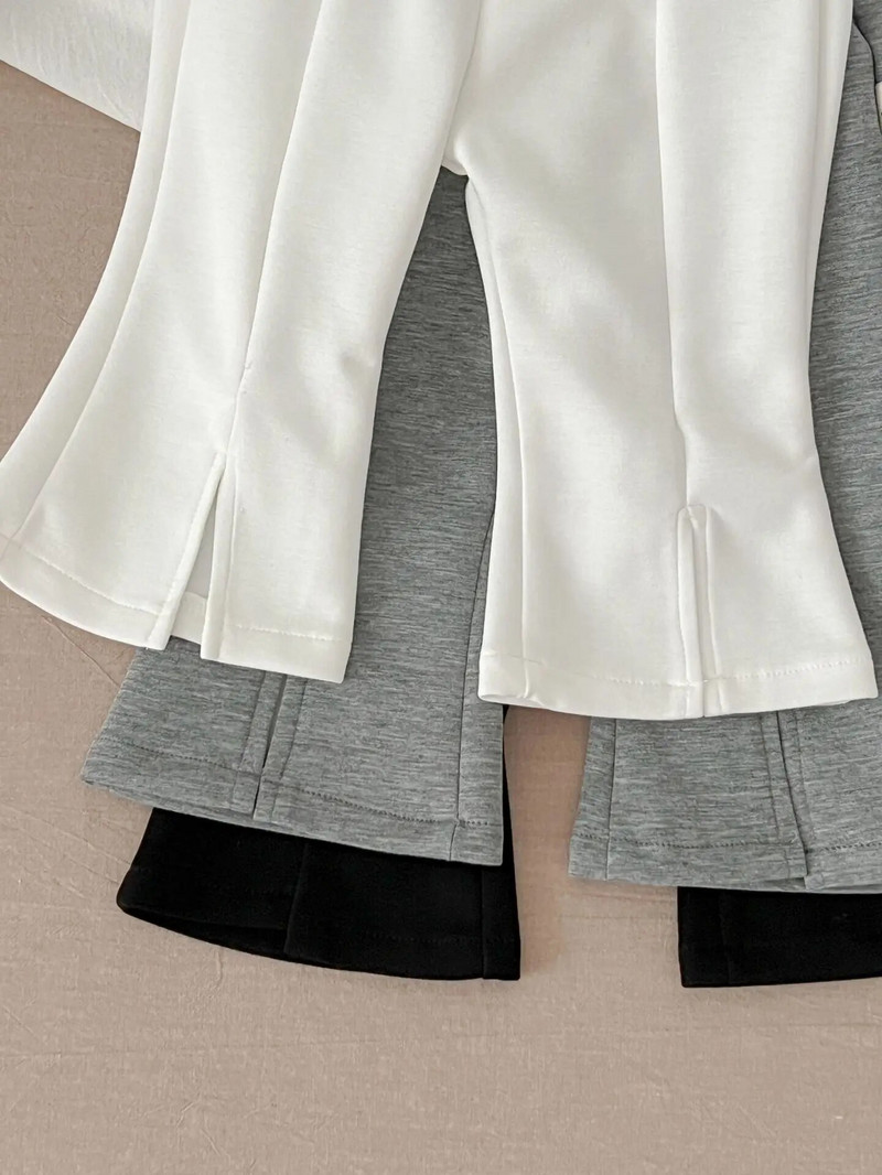 Őszi ruhák Újszülött Szilárd Egyszerű Leggings Lány Baba Alkalmi pamut csizma Kivágott Gyerekek Laza szabadtéri divat nadrágok gyerek nadrágok