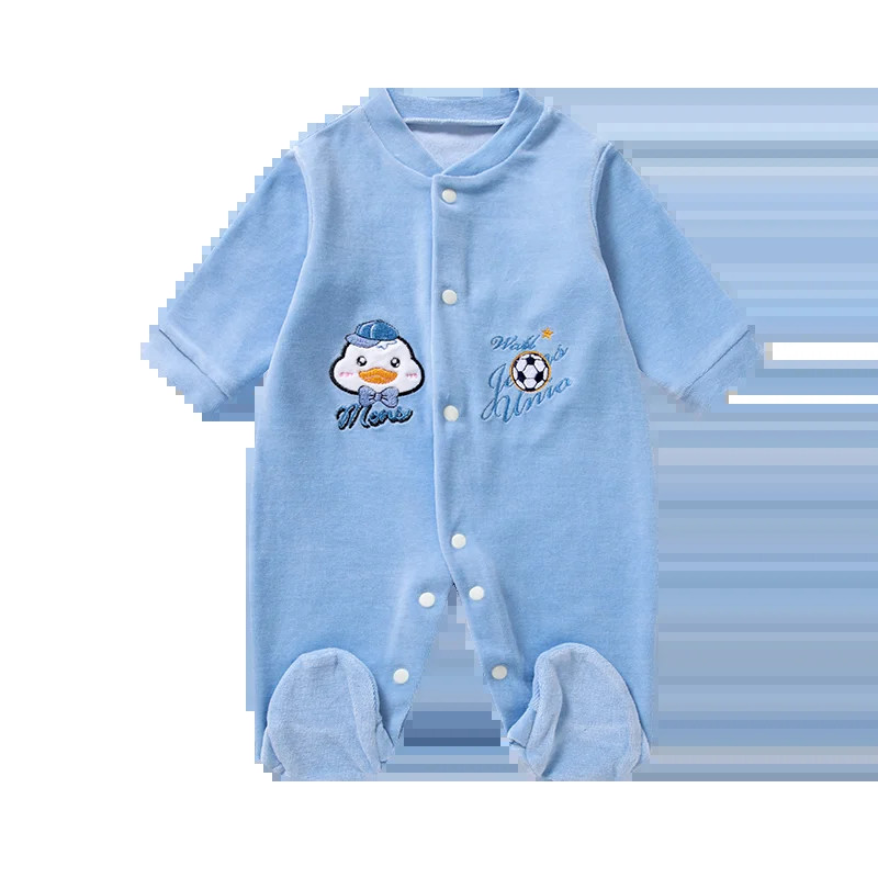 Babanadrág egyrészes bodyk újszülött baba lábbelik Rajzfilm mintás Soild jumpsuit melles babaruhák 0-9 hónapos kisgyermeknek
