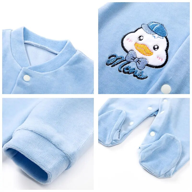 Babanadrág egyrészes bodyk újszülött baba lábbelik Rajzfilm mintás Soild jumpsuit melles babaruhák 0-9 hónapos kisgyermeknek