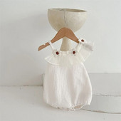 Újszülött Nyári Nyári Nyári Nyaraló Játszóruhák Hétköznapi virágos ujjatlan csecsemő lányok Body Jumpsuit ruházat