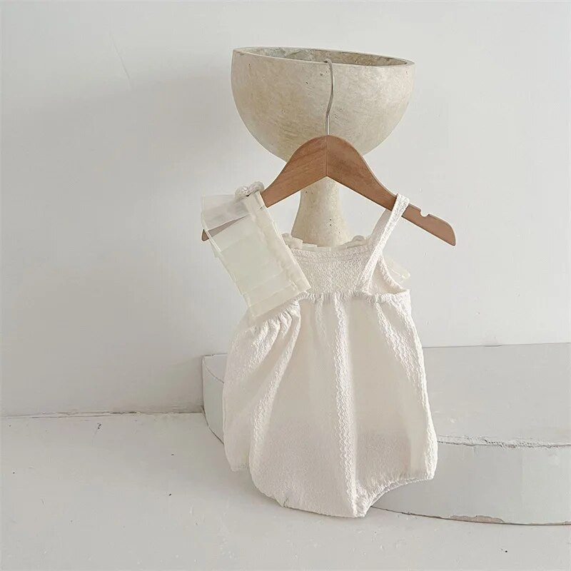 Újszülött Nyári Nyári Nyári Nyaraló Játszóruhák Hétköznapi virágos ujjatlan csecsemő lányok Body Jumpsuit ruházat