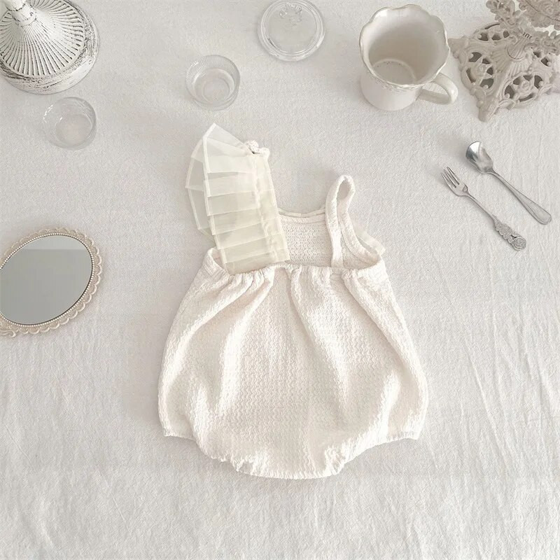 Újszülött Nyári Nyári Nyári Nyaraló Játszóruhák Hétköznapi virágos ujjatlan csecsemő lányok Body Jumpsuit ruházat