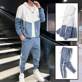 Ανδρικές αθλητικές φόρμες Casual Joggers Αθλητικά με κουκούλα Μπουφάν και παντελόνι 2 τεμαχίων Σετ Hip Hop Running Sports Suit Ανδρικά ρούχα