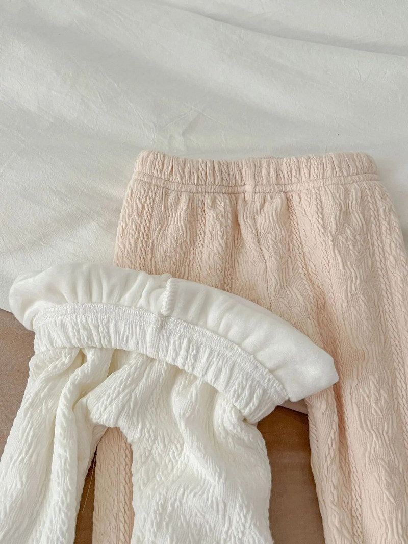 Φθινοπωρινό χειμωνιάτικο κορίτσι Βρεφικό Fleece Ζεστό καλσόν Νεογέννητο λουλούδι μασίφ κολάν μωρό βαμβακερό παντελόνι Casuak Παιδικό παντελόνι μόδας