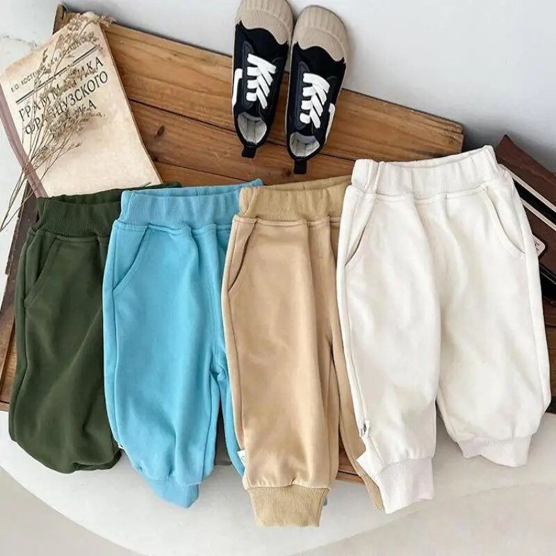 Φθινόπωρο Χειμώνας Παιδικό Κέντημα Μόδα Φούτερ Κορίτσι Βρεφικό Βαμβακερό Casual Παντελόνι Αγόρι Βρεφικό Μασίφ Χοντρό Παντελόνι Παιδικά Στολές