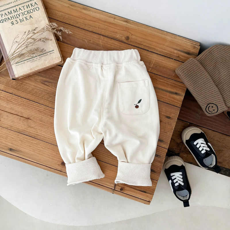 Φθινόπωρο Χειμώνας Παιδικό Κέντημα Μόδα Φούτερ Κορίτσι Βρεφικό Βαμβακερό Casual Παντελόνι Αγόρι Βρεφικό Μασίφ Χοντρό Παντελόνι Παιδικά Στολές