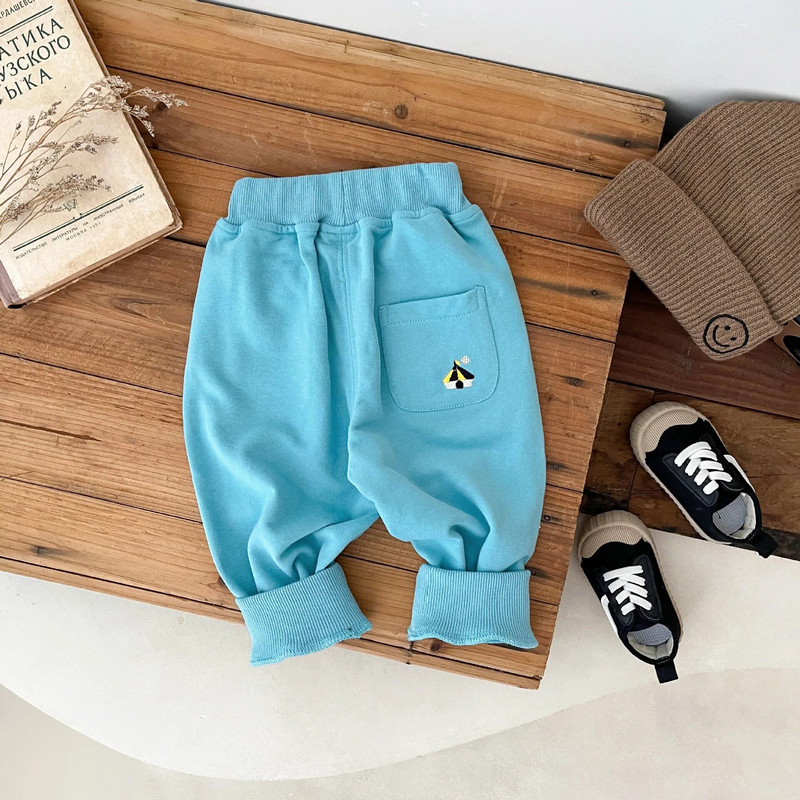 Φθινόπωρο Χειμώνας Παιδικό Κέντημα Μόδα Φούτερ Κορίτσι Βρεφικό Βαμβακερό Casual Παντελόνι Αγόρι Βρεφικό Μασίφ Χοντρό Παντελόνι Παιδικά Στολές
