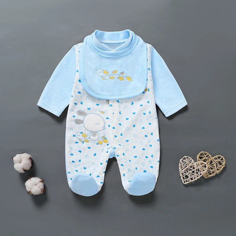 Ρούχα για νεογέννητα 0 - 12 μηνών Μοτίβο κινουμένων σχεδίων Φθινόπωρο Καλοκαίρι Αγόρια και κορίτσια Σύντομη αναρρίχηση Long Climbing Ρούχα για περπάτημα rls I