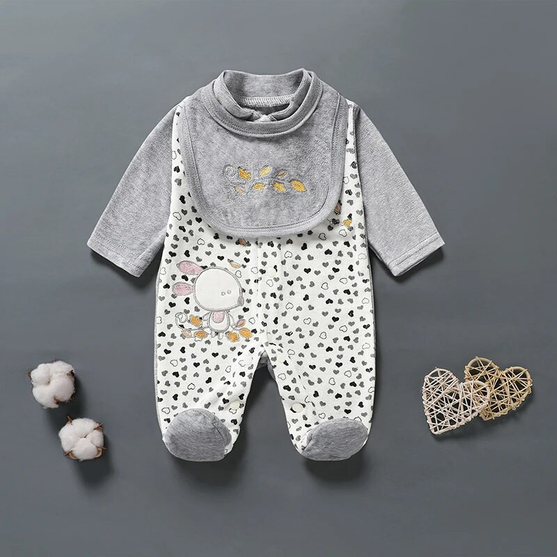 Ρούχα για νεογέννητα 0 - 12 μηνών Μοτίβο κινουμένων σχεδίων Φθινόπωρο Καλοκαίρι Αγόρια και κορίτσια Σύντομη αναρρίχηση Long Climbing Ρούχα για περπάτημα rls I