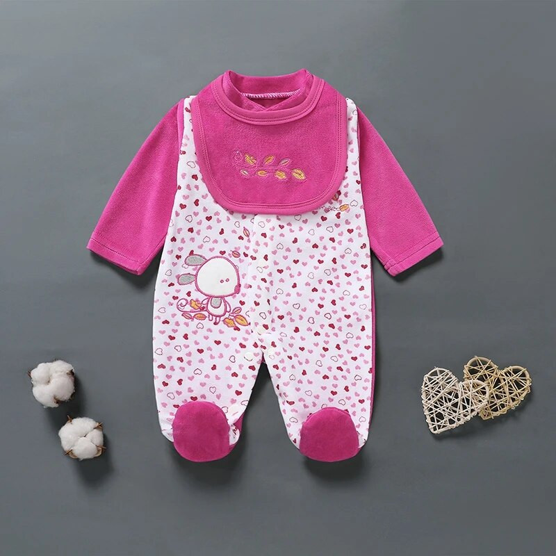 Ρούχα για νεογέννητα 0 - 12 μηνών Μοτίβο κινουμένων σχεδίων Φθινόπωρο Καλοκαίρι Αγόρια και κορίτσια Σύντομη αναρρίχηση Long Climbing Ρούχα για περπάτημα rls I