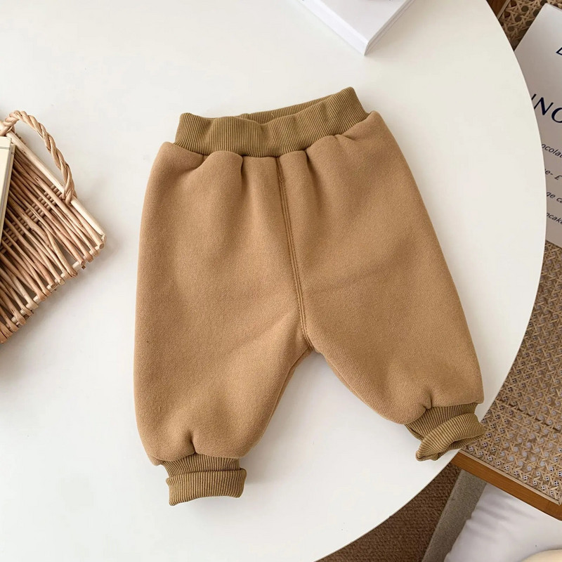 Φθινοπωρινό, Χειμώνα, μωρό, συμπαγές φλις, παχύ παντελόνι για κορίτσια, Παιδιά συν βελούδινο ζεστό παντελόνι μόδας, παιδικό αγόρι, βαμβακερό καθημερινό παντελόνι