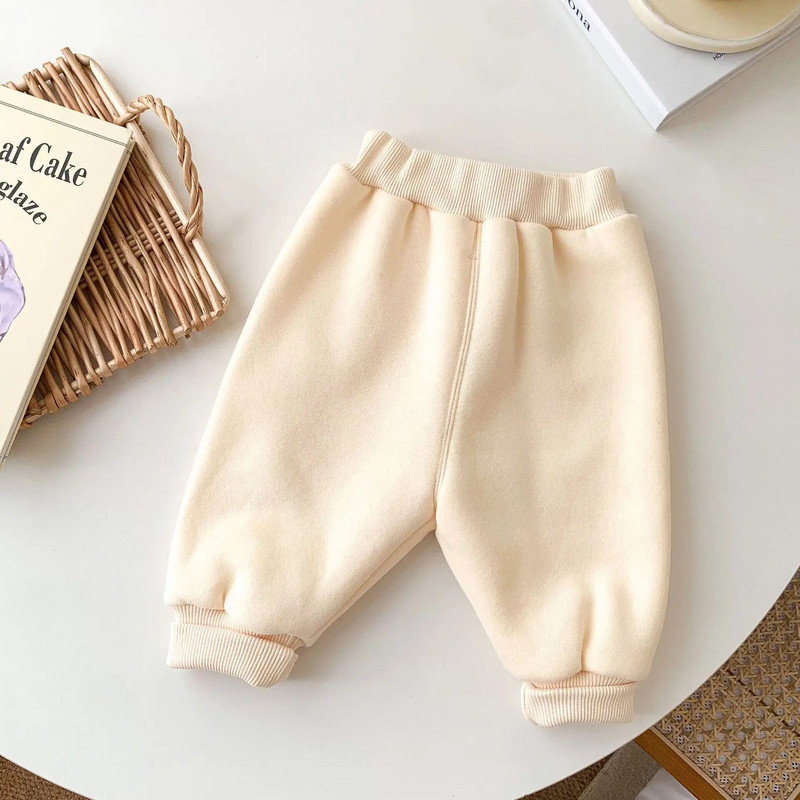 Φθινοπωρινό, Χειμώνα, μωρό, συμπαγές φλις, παχύ παντελόνι για κορίτσια, Παιδιά συν βελούδινο ζεστό παντελόνι μόδας, παιδικό αγόρι, βαμβακερό καθημερινό παντελόνι