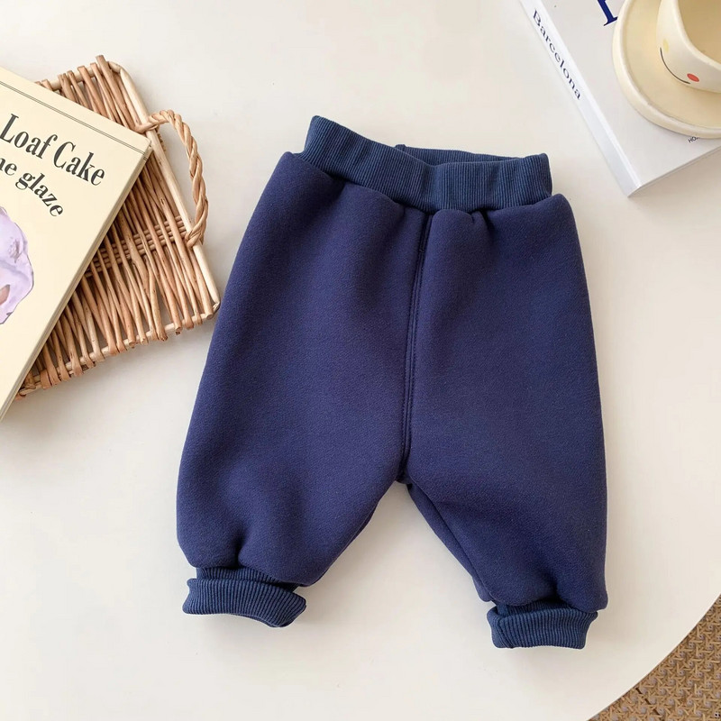 Φθινοπωρινό, Χειμώνα, μωρό, συμπαγές φλις, παχύ παντελόνι για κορίτσια, Παιδιά συν βελούδινο ζεστό παντελόνι μόδας, παιδικό αγόρι, βαμβακερό καθημερινό παντελόνι