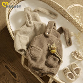 Ma&Baby 0-18M Νεογέννητο Βρέφος Αγοράκι Κοριτσάκι Ζεστές βελούδινες φόρμες Φθινοπωρινή άνοιξη Βρεφική φόρμα χαριτωμένα ρούχα