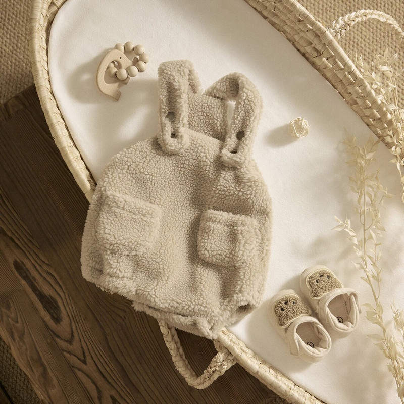 Ma&Baby 0-18M újszülött csecsemő kisfiú lány nadrág meleg plüss overál őszi tavasz baba kombiné aranyos ruha