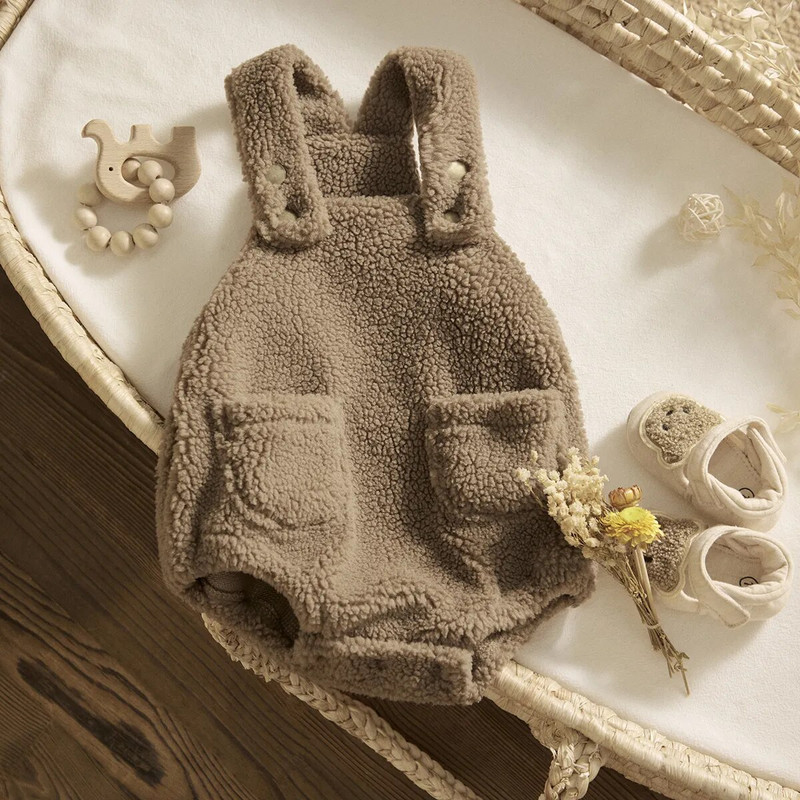 Ma&Baby 0-18M újszülött csecsemő kisfiú lány nadrág meleg plüss overál őszi tavasz baba kombiné aranyos ruha