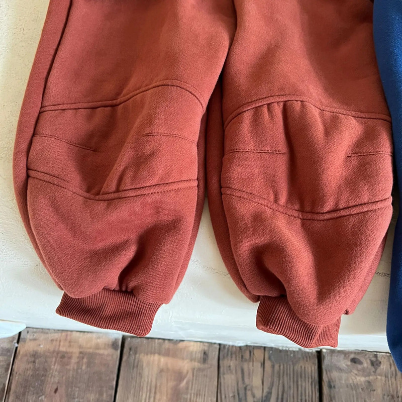 Őszi téli lány gyerekeknek Retro vastag, meleg alkalmi nadrágok fiú baba plusz bársonyos tömör egyszerű pulóver gyerek minden nadrág