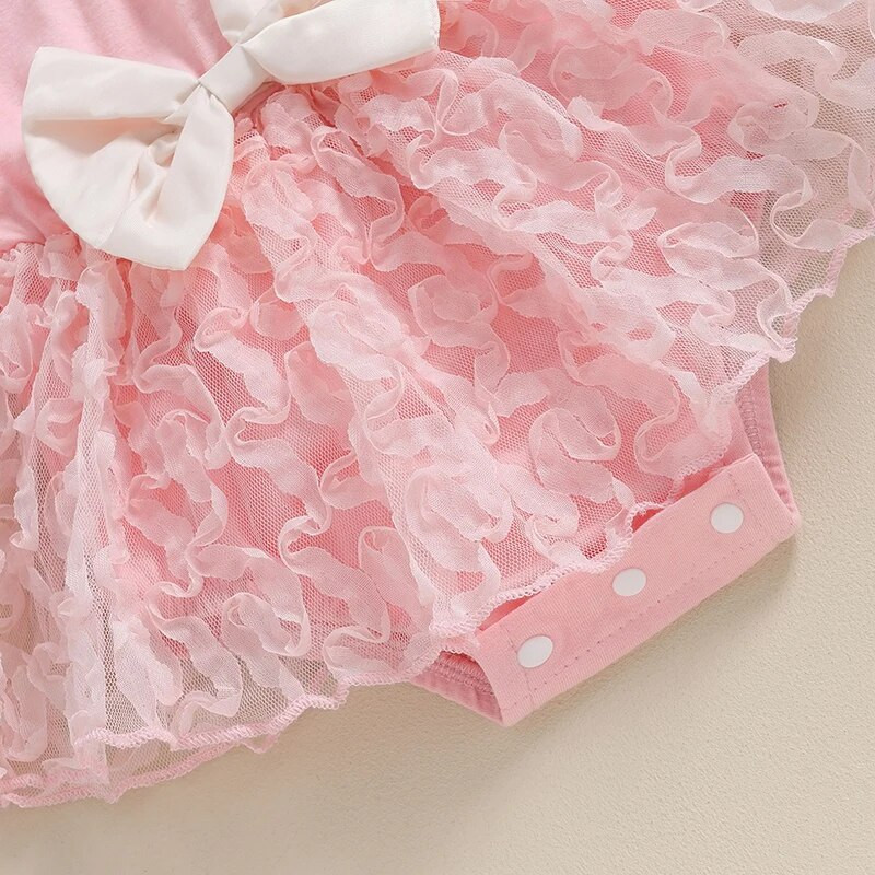 0-24M Lány csecsemő ruha Újszülött Puff hosszú ujjú tüll szoknya Body Party Princess tipegő ruhák