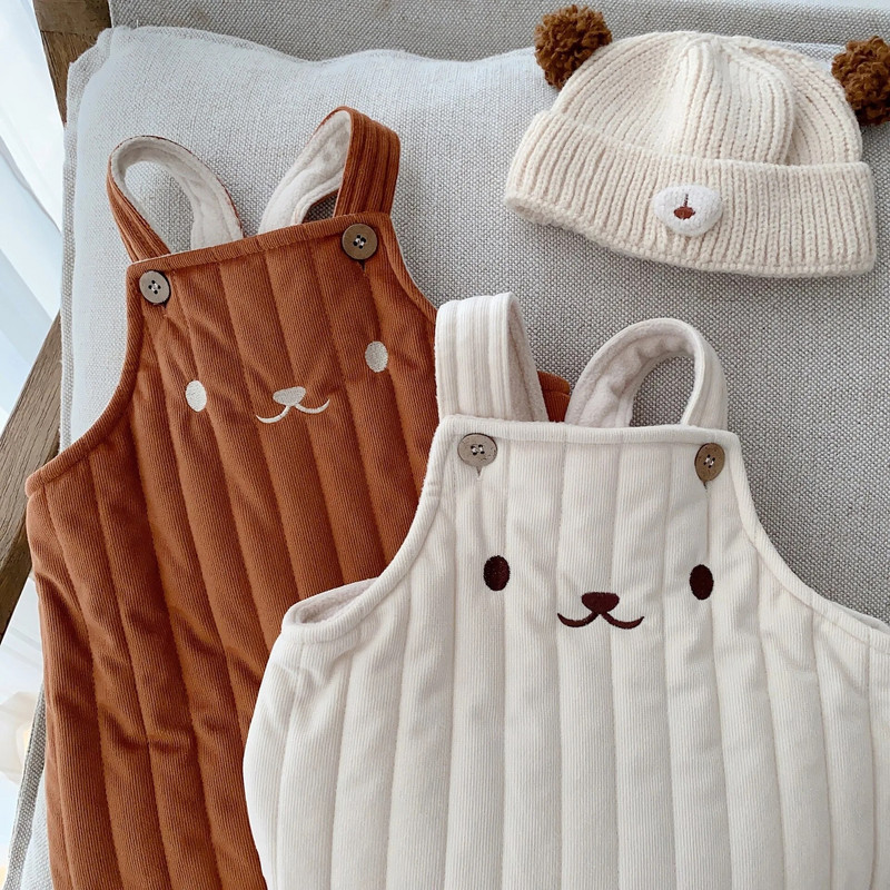 Csecsemő baba téli meleg pántos nadrág belső rétege 0-2 éves korig, újszülött gyerekek bélelt kombinéihoz – hangolja össze az örömcsomagot!