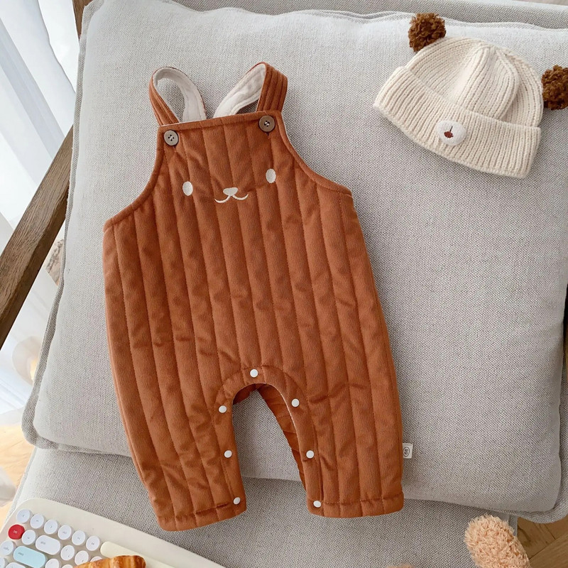 Csecsemő baba téli meleg pántos nadrág belső rétege 0-2 éves korig, újszülött gyerekek bélelt kombinéihoz – hangolja össze az örömcsomagot!