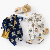 Sanlutoz Cute Bear Fleece Παχύ μακρυμάνικο παιδικό φόρεμα Ζεστό, ζεστό κορεάτικο στυλ με φερμουάρ Χειμερινά ρούχα για μωρά