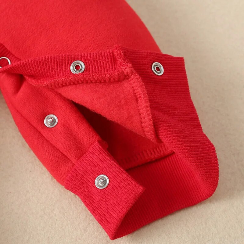 Karácsonyi baba póló újszülött ruhák polár béléssel újévi gyerek kombiné lányoknak fiúknak egyrészes tipegő ruha csecsemő mellény