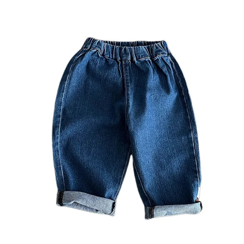 Új őszi divat Gyermekfarmer Fiú Baba Bő farmer nadrág Retro tipegő lány alkalmi nadrág Divat gyerek pamut nadrág Ruhák