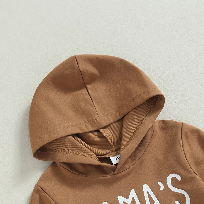 0-36 hónapos babafiú őszi ruhák klasszikus hosszú ujjú betűs kapucnis kapucnis + nadrág szett Tipegő fiúk tavaszi őszi sportruházat szett