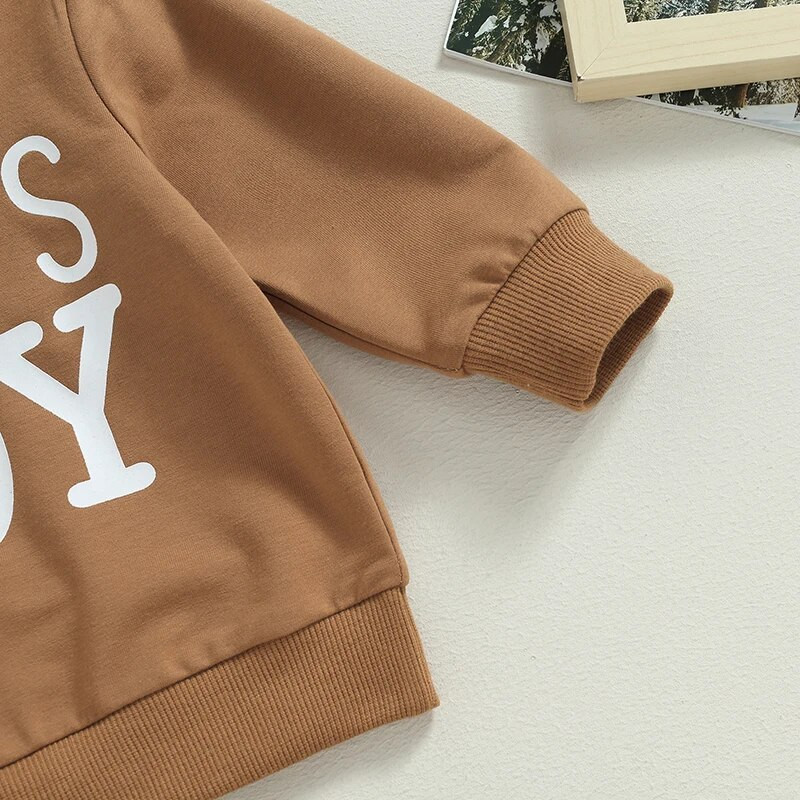 0-36 hónapos babafiú őszi ruhák klasszikus hosszú ujjú betűs kapucnis kapucnis + nadrág szett Tipegő fiúk tavaszi őszi sportruházat szett