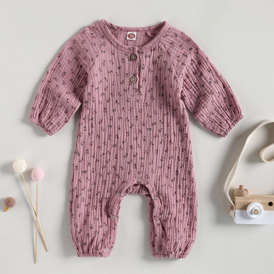 Sweety Newborn Βρεφικά Βρεφικά Κορίτσια Floral Ολόσωμη φόρμα μαλακή μακρυμάνικη μπλούζα φόρμα για νήπια για κορίτσια Φθινοπωρινά ανοιξιάτικα ρούχα 0-18 εκατ.