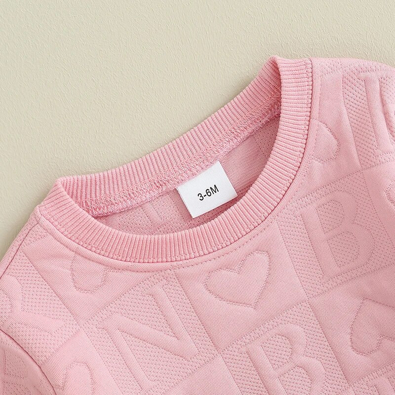 0-24 hónapos baba lányoknak 2db ruhakészletek hosszú ujjú felsők Szívbetűs nadrágok ruhák csecsemő lányoknak tavaszi őszi szett