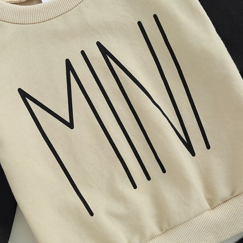 0-24 hónapos kisfiú, 2 részes ruhák, hosszú ujjú, betűvel nyomtatott pulóverek és elasztikus nadrágok kisfiúknak, őszi ruhakészlet