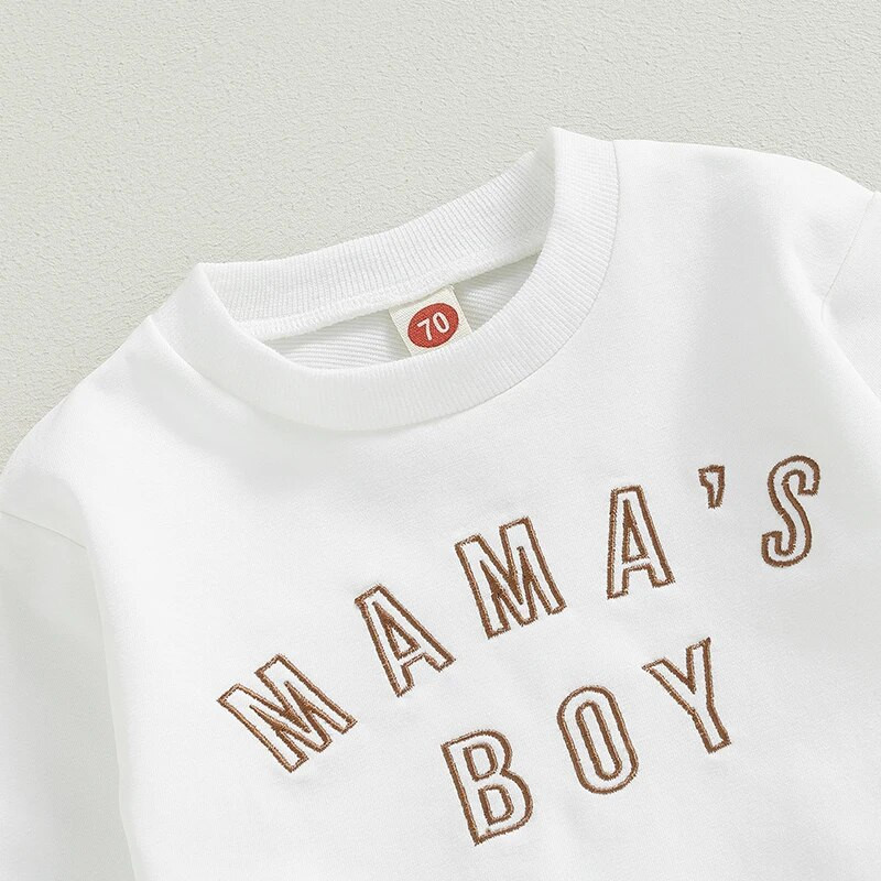 0-36 hónapos baba fiú 2 részes ruhák betűs hímzés hosszú ujjú pulóver nadrág készletek kisgyermek fiúknak őszi tréningruha szett