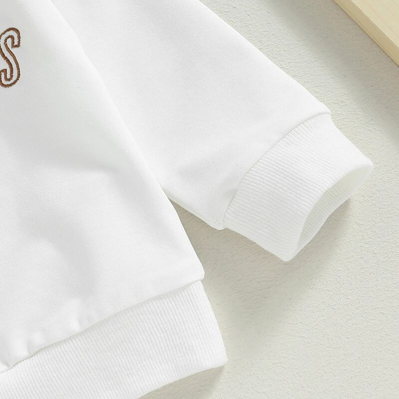 0-36 hónapos baba fiú 2 részes ruhák betűs hímzés hosszú ujjú pulóver nadrág készletek kisgyermek fiúknak őszi tréningruha szett