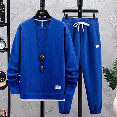 2023 Νέα ανδρική αθλητική φόρμα 2 τεμαχίων Waffle Hoodie Φούτερ Σετ αθλητικού τζόκινγκ με ανοιξιάτικη τσέπη, φθινοπωρινή casual αθλητική φόρμα