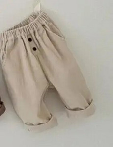 Autumn Ins Kids Retro Sports Casual Παντελόνι με φαρδύ πόδι Αγόρι Βρεφικό συμπαγές απλό βαμβακερό παντελόνι κορίτσι Παιδικό παντελόνι μόδας παντός τύπου